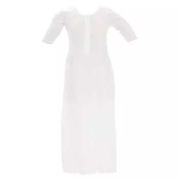 One Piece Undergarment Hem Guard Made in Japan Saratto LINE Kimono Slip with Lace White Japanese Underwear Underwear White L [Nagomiya] M-L Women s