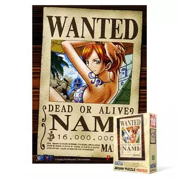 One Piece - Wanted Nami - пазл из 150 деталей, популярная корейская головоломка