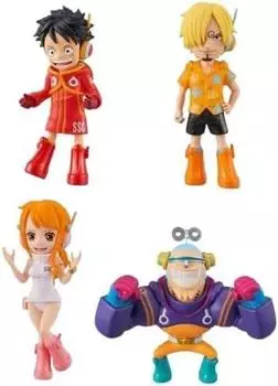 One Piece World Collectable Figure Egghead 1 Egghead Edition Figure Approx. 7cm Set of 4 (Luffy, Sanji, Nami, Franky))
