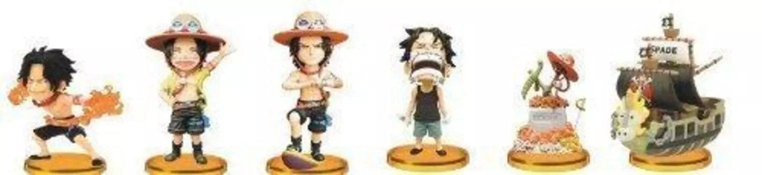 One Piece World Collectable Figure HISTORY OF ACE All 6 Types Set