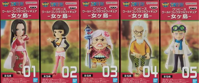 One Piece World Collectable Figure Onnagashima [Complete Set of 5 Types] Work Collection