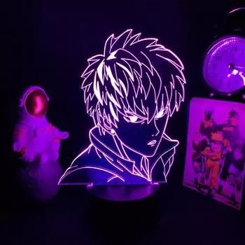 One Punch Man Genos аниме 3D ночник украшение дома манга рисунок светодиодный Lampara прикроватный декор Luminaria светильники Lampe Рождественский подарок