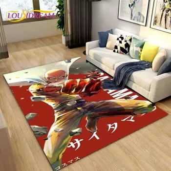 ONE PUNCH MAN, коврик с героями мультфильмов в стиле аниме, коврик для гостиной, спальни, диван, коврик для украшения, детский нескользящий напольный коврик 40x60cm