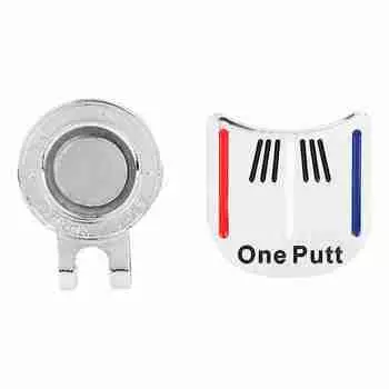 One Putt прочный металлический мини-магнитный маркер для мячей для гольфа, аксессуар для козырька для кепки гольфиста (2 #) золотой