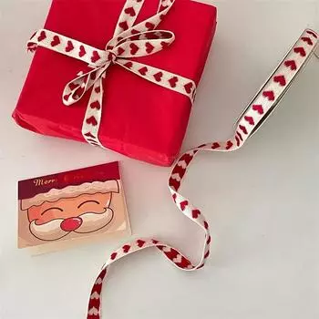One Roll Webbing Diy Material Cloth Tape Love Wrapping Cloth Strip Bouquet Cake Wrapping Strip Embroidery Tape Ribbon