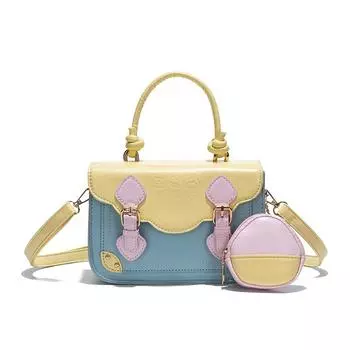 One-shoulder Portable Postman College Phone Bag Stylish Commuter Crossbody Bag Small Square