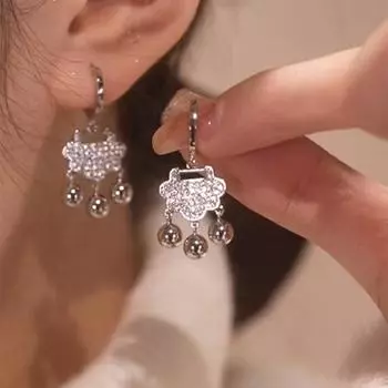 One Step At A Time, серьги Ruyi Safe Lock, пряжки для ушей, женский дизайн Sense of Light Luxury Summer