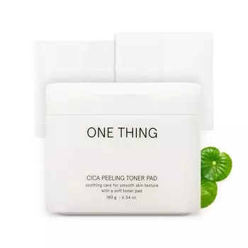ONE THING CICA Peeling Toner Pad 65 шт. Увлажнение Гладкая Кожа Комбинированная Кожа Жирная Кожа Чувствительная Кожа Грубая Кожа Покраснение CICA Cica Содержит Керамиды