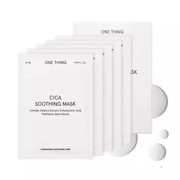 ONE THING Cica Успокаивающая маска 1SET Смешанная жирная чувствительная грубая центелла гиалуроновая медуза маска для лица кожа лица корейская косметика (5 кусков) кожа