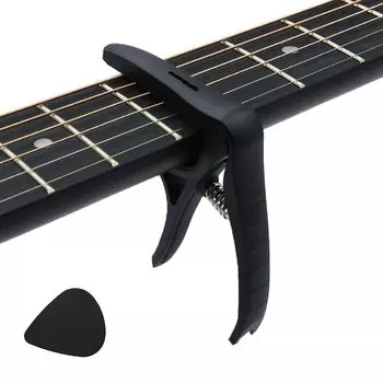One Touch Guitar Capo Tast для фолк-электро-классической акустической гитары 1 мм 1 черный Гитара, гитара, гитара, бас-гитара, укулеле, медиатор, пьеса, чёрный