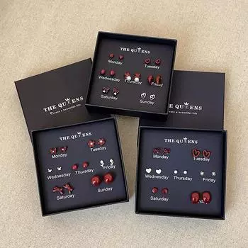 One Week Will Not Be Repeated, подарочный набор Ankola Red Oil Drop, серьги, женские легкие роскошные модные темпераментные серьги