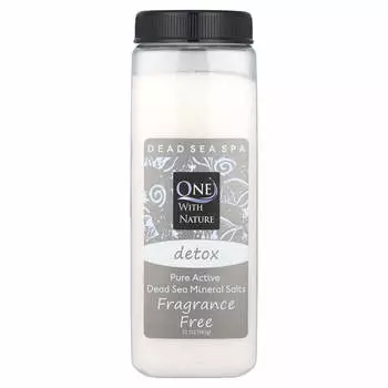 One with Nature, Dead Sea Spa, минеральная соль, детокс, без запаха, 907 г (32 унции)