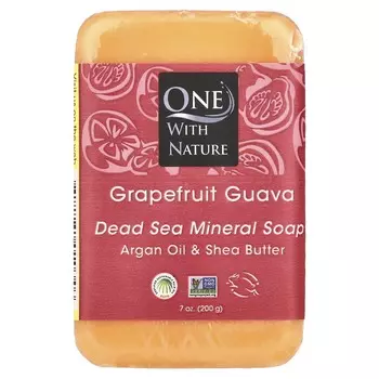 One with Nature, мыло тройного помола, грейпфрут и гуава, 7 унций (200 г)