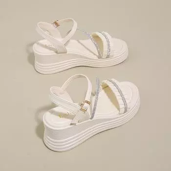 One word with sandals women s new summer wear casual with skirt platform beach shoes sandals women s shoes 34