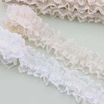 One Yard Lace Lace Semi-Finished Jewellery Bilateral Diy Accessories Three-Dimensional Netting Stretch Two Colours 5cm