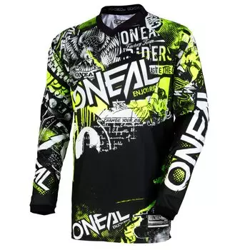Oneal Element Attack Youth Black/Hi-Viz Motocross Jersey – Youth Medium Youth X-Large 0006-805