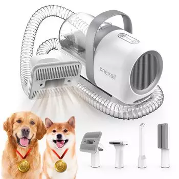 oneisall Pet Grooming Vacuum Pet Hair Vacuum 4in1 Автоматически всасывает потерянную собаку Вакуумная щетка с вакуумом Pet Dog Hair Removal Vacuum Pet Vacuum Pet