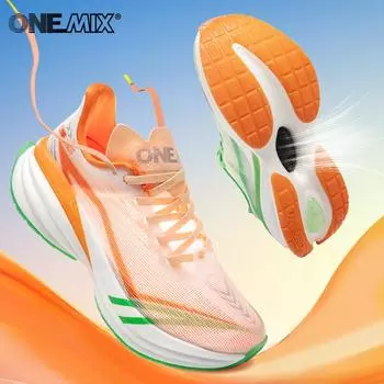 ONEMIX 2024, летние и осенние кроссовки для мужчин, легкий дизайн, быстросохнущие марафонские амортизирующие кроссовки, мужские кроссовки 35 розовый