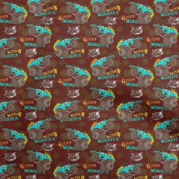 oneOone Cotton Flex Aqua Blue Fabric Truck Швейные ремесленные проекты Печать на ткани в ярдах 40 дюймов 42 Inch Wide - Viscose Chiffon аква голубой