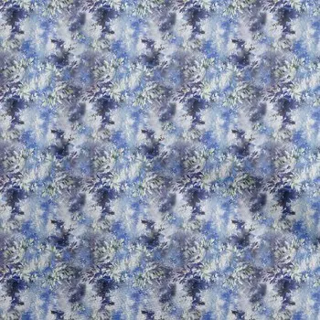 oneOone Cotton Flex Blue2 Ткань Акварельные цветочные швейные ремесленные проекты Печать на ткани в ярдах 40 дюймов 42 Inch Wide - Viscose Chiffon синий