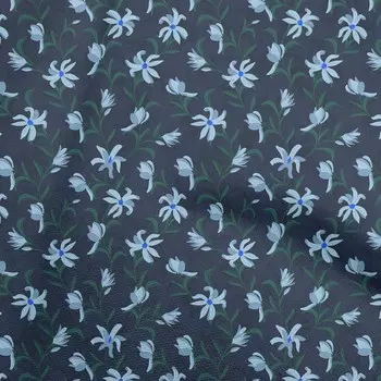 oneOone Cotton Flex Blue2 Ткань Цветочные ретро швейные ремесленные проекты Печать на ткани в ярдах 40 дюймов 42 Inch Wide - Viscose Chiffon синий