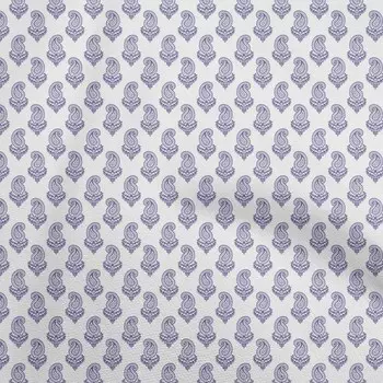 oneOone Cotton Flex Bluish Violet Fabric Block Sewing Craft Projects Fabric Prints By Yard 40 Inch 42 Inch Wide - Viscose Chiffon чёрный