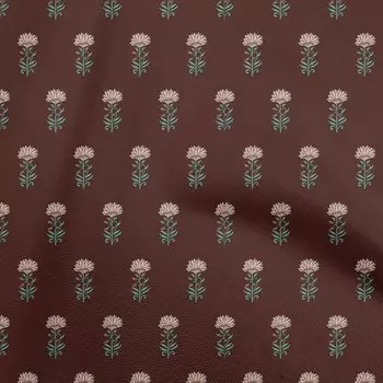 oneOone Cotton Flex Brown2 Ткань с цветочным принтом Швейный материал Ткань с принтом в ярдах 40 дюймов 42 Inch Wide - Viscose Chiffon коричневый
