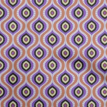 oneOone Cotton Flex Brown Fabric Ogee Quilting Supplies Print Sewing Fabric By The Yard 40 Inch 42 Inch Wide - Viscose Chiffon коричневый