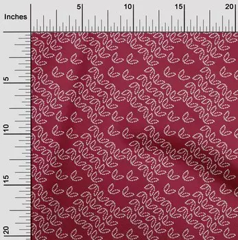 oneOone Cotton Flex Carmine Red Fabric Leaves Bandhani Швейная ткань By The Yard Печатная DIY-одежда Швейные принадлежности 40 дюймов 42 Inch Wide - Viscose Chiffon чёрный