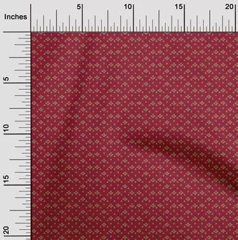 oneOone Cotton Flex Carmine Red Fabric Small Motif Bandhani Sewing Fabric By The Yard Printed Diy Clothing Sewing Supplies 40 Inch 42 Inch Wide - Viscose Chiffon чёрный