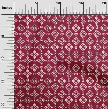 oneOone Cotton Flex Carmine Red Ткань Этнический Бандхани Швейная Ткань По Двору Печатная Diy Одежда Швейные Принадлежности 40 Дюймов 42 Inch Wide - Viscose Chiffon жёлтый
