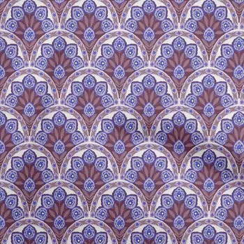 oneOone Cotton Flex Dark Magenta Ткань Азиатские цветочные плитки Ткань для шитья печатной ремесленной ткани По двору 40 дюймов 42 Inch Wide - Viscose Chiffon зелёный