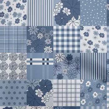 oneOone Cotton Flex Dusty Blue Fabric Florals Материал платья Ткань Ткань с принтом в ярдах 40 дюймов 42 Inch Wide - Viscose Chiffon светло-синий