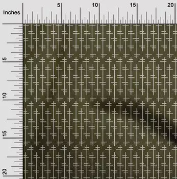 oneOone Cotton Flex Fabric Abstract Stripe Kasuri Print Fabric By Yard 40 Inch 42 Inch - Viscose Chiffon темно-зеленого