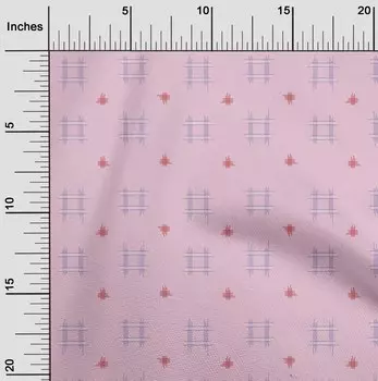 oneOone Cotton Flex Fabric Check Kasuri Print Fabric шириной 40 дюймов в ярдах 42 Inch - Viscose Chiffon коричневый