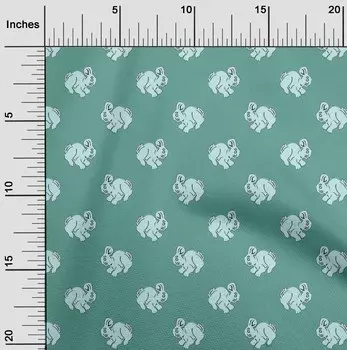 oneOone Cotton Flex Fabric Ткань с кроличьим блоком с принтом шириной 40 дюймов в ярдах 42 Inch - Viscose Chiffon коричневый