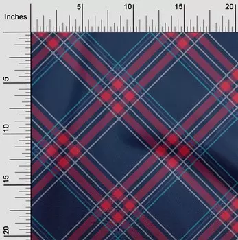 oneOone Cotton Flex Fabric Ткань с принтом в клетку тартан в ярдах 40 дюймов 42 Inch Wide - Viscose Chiffon фиолетовый