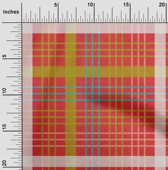 oneOone Cotton Flex Fabric Ткань с принтом в клетку Madras BTY шириной 40 дюймов 42 Inch Wide - Viscose Chiffon кремовый