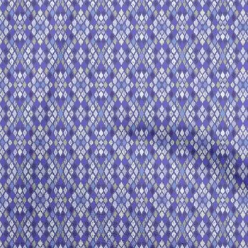 oneOone Ткань Cotton Flex Blueish Violet, азиатская ткань Ikat для шитья, напечатанная ткань для рукоделия от The Yard, 40 дюймов 42InchWide-ViscoseChiffon синий