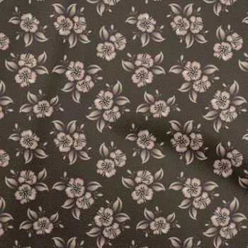 oneOone Cotton Flex коричневая ткань с цветочным принтом в горошек в ярдах 40 дюймов 42 Inch Wide - Viscose Chiffon синий