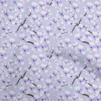 oneOone Cotton Flex Light Purple Ткань Акварель Цветочные Швейные Ремесла Проекты Ткань Принты По Ярду 40 Дюймов 42 Inch Wide - Viscose Chiffon чёрный