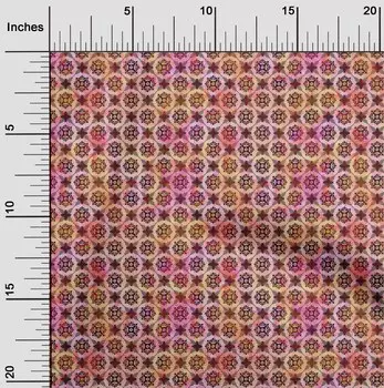 oneOone Cotton Flex Peach Fabric Batik Craft Projects Decor Fabric Printed By The Yard 40 Inch Wide - 42 Inch Wide - Viscose Chiffon персиковый