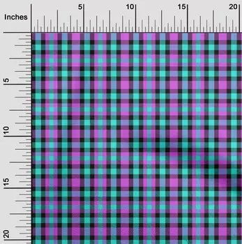 oneOone Cotton Flex Red Fabric Check Швейный материал Ткань с принтом в ярдах 40 дюймов 42 Inch Wide - Viscose Chiffon красный