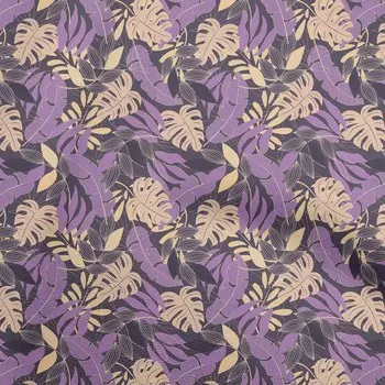 oneOone Cotton Flex Серовато-фиолетовая ткань Тропическая швейная ткань By The Yard Печатная DIY-одежда Швейные принадлежности 40 дюймов 42 Inch Wide - Viscose Chiffon чёрный