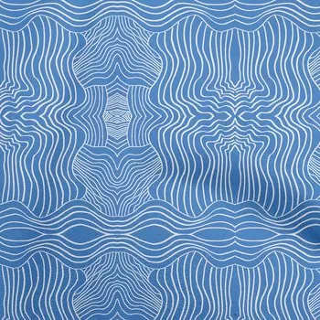 oneOone Cotton Flex Синяя Ткань Муар Платье Материал Ткань Принт Ткань По Двору 40 Дюймов 42 Inch Wide - Viscose Chiffon синий