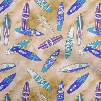 oneOone Хлопчатобумажная гибкая светло-коричневая ткань Пляжная одежда своими руками Лоскутная ткань Ткань с принтом в ярдах 40 дюймов 42 Inch Wide - Viscose Chiffon синий