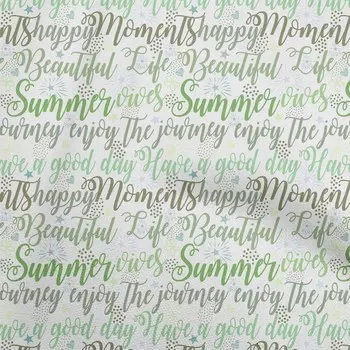 oneOone Cotton Flex Светло-зеленая ткань Текст «Сделай сам» Одежда Стеганая ткань Ткань с принтом Ткань По Ярду 40 дюймов 42 Inch Wide - Viscose Chiffon синий