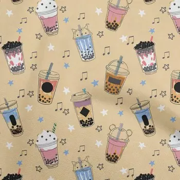 oneOone Cotton Flex Темно-бежевая ткань Швейный материал для мороженого Ткань с принтом в ярдах 40 дюймов 42 Inch Wide - Viscose Chiffon темно-пурпурный