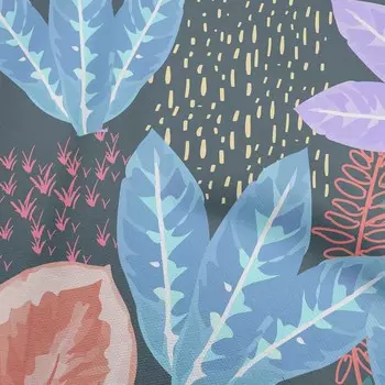 oneOone Cotton Flex Темно-бирюзовый синий Ткань Тропические листья Стеганые принадлежности Печать Швейная ткань По Двору 40 дюймов 42 Inch Wide - Viscose Chiffon коричневый