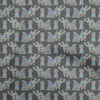 oneOone Cotton Flex Темно-серая ткань Племенные швейные ремесленные проекты Печать на ткани в ярдах 40 дюймов 42 Inch Wide - Viscose Chiffon чёрный